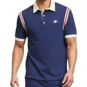 Prince Pickleball Mens Size Small Short Sleeve Collared Polo Shirt Blue Golf